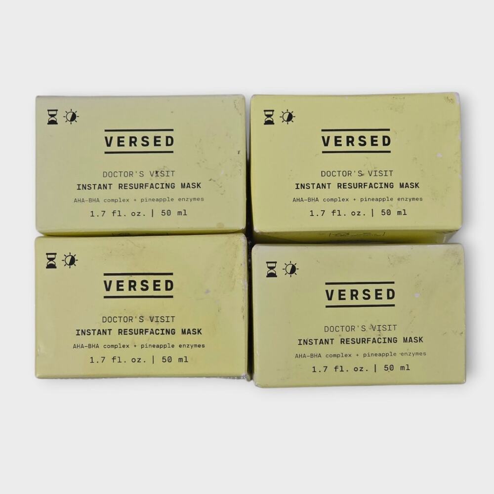 Versed Doctor's Visit Instant Resurfacing Mask Lot of 4 (1.7 fl. oz each) NIB